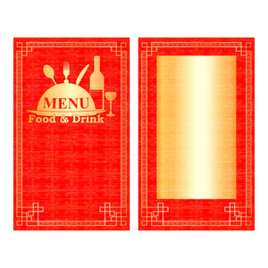 餐厅菜单背景红色滚动