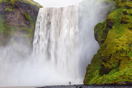 夏天 冰岛语 旅行 美丽的 风景 自然 流动 落下 冰岛