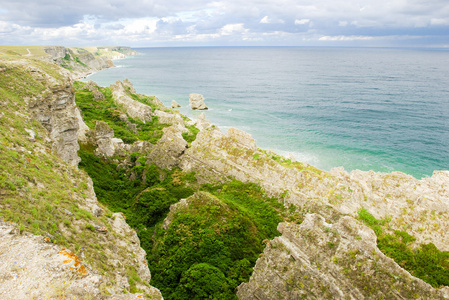 Seashore.Tarhankut,Dzhangul。克里米亚半岛