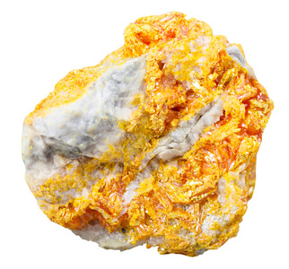 雄黄雌黄矿石上孤立的白云石图片