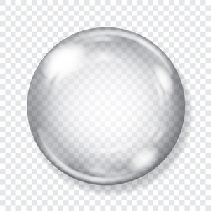 大的透明玻璃球体。只有在矢量文件的透明度