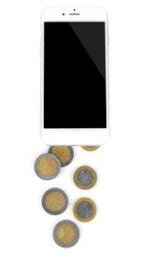 智能手机与欧元硬币