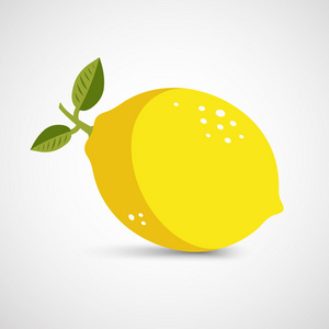 一个矢量在特写的成熟柠檬