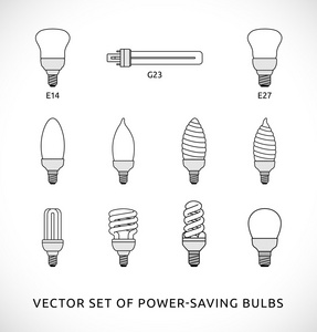 向量集的节能灯泡
