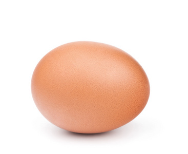 孤立在白色的棕色蛋