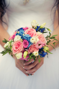 温柔的新娘捧花，在手中