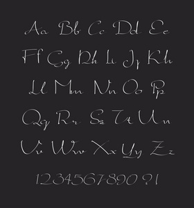 手绘制的字母字母