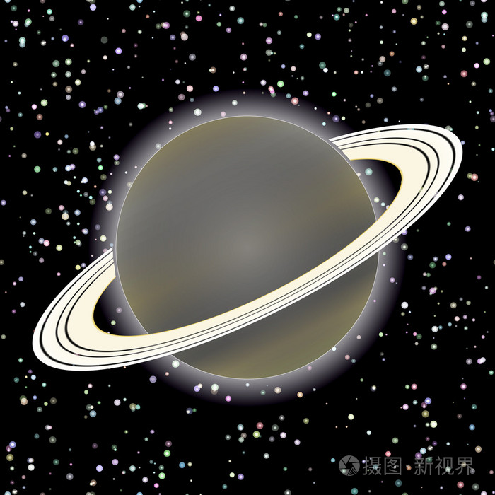 矢量图像土星行星
