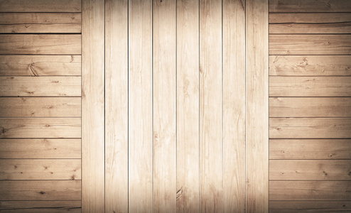 淡棕色木墙，木板。地板表面