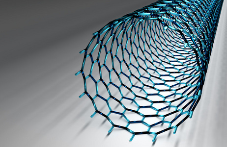 3d 模型直碳纳米管，暗蓝色债券
