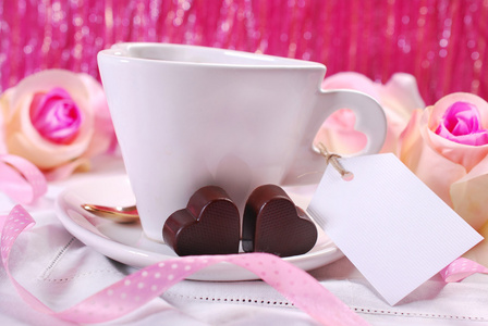 咖啡和巧克力的情人节礼物图片