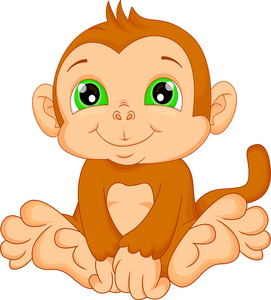 可爱的小猴子卡通图片