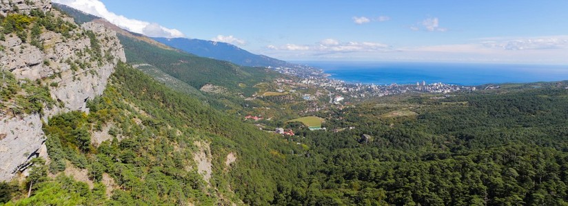 克里米亚山脉的全景