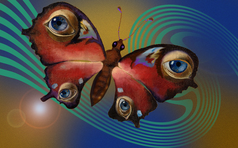 设计的超现实主义的蝴蝶图片