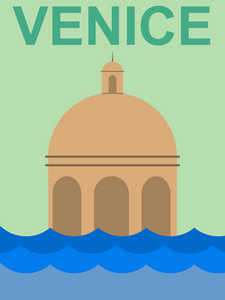与威尼斯的旅游海报