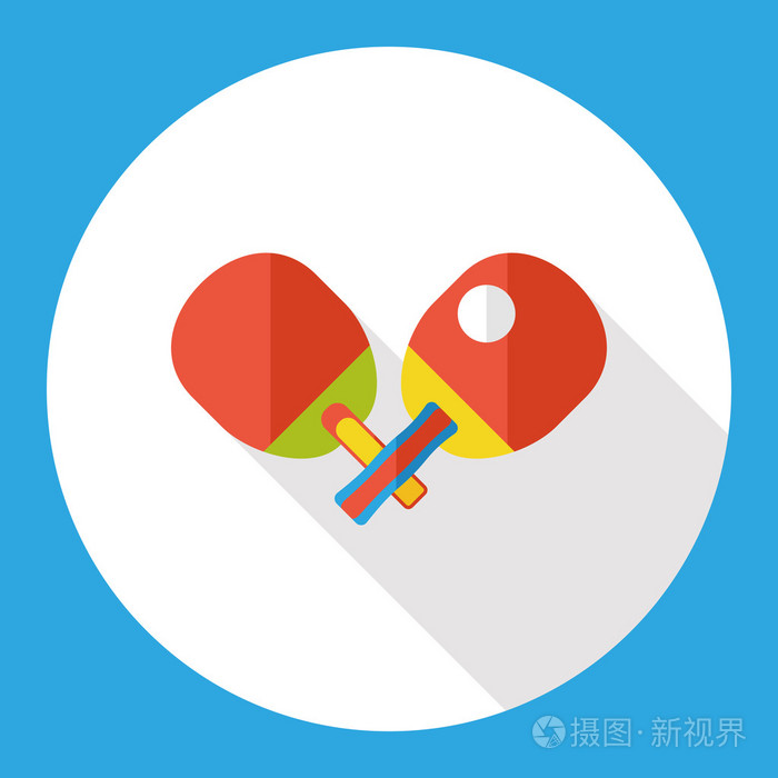 体育乒乓球平面图标图标元素
