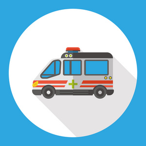 运输平救护车图标图标元素