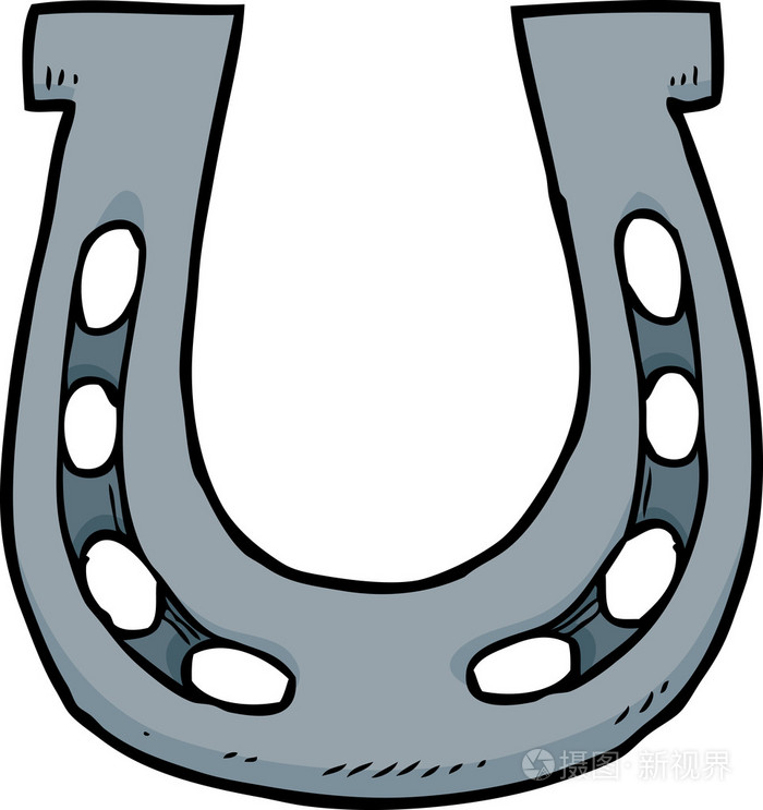 卡通涂鸦马蹄铁