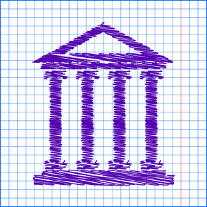 图标在学校纸上的乱涂乱画