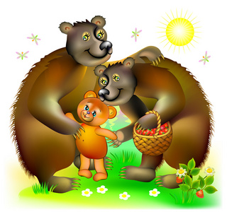 快乐熊家族的插图图片
