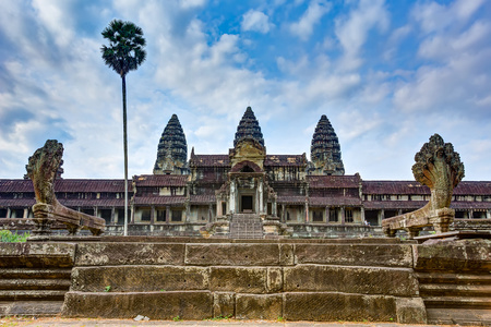 吴哥窟寺庙从北方门，柬埔寨，暹粒