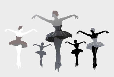 矢量图像的芭蕾舞演员