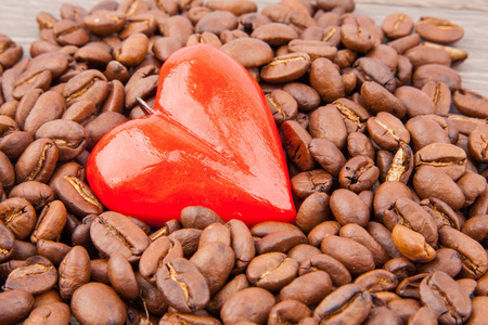 咖啡豆的心糖果