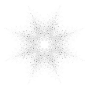 几何抽象形式与连接线和点。 未来派