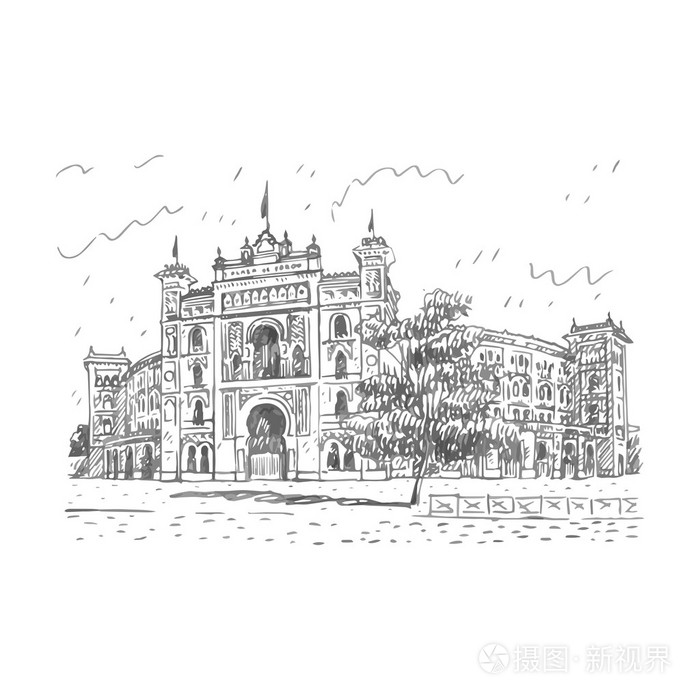 在马德里,西班牙拉斯本塔斯斗牛场