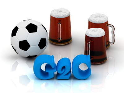G2c 明亮词，足球，3 杯啤酒