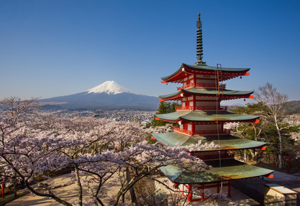 富士山和 Chureito 红塔