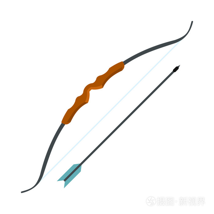 弓和箭的平面图标