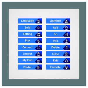 Web 设计矢量按钮主题