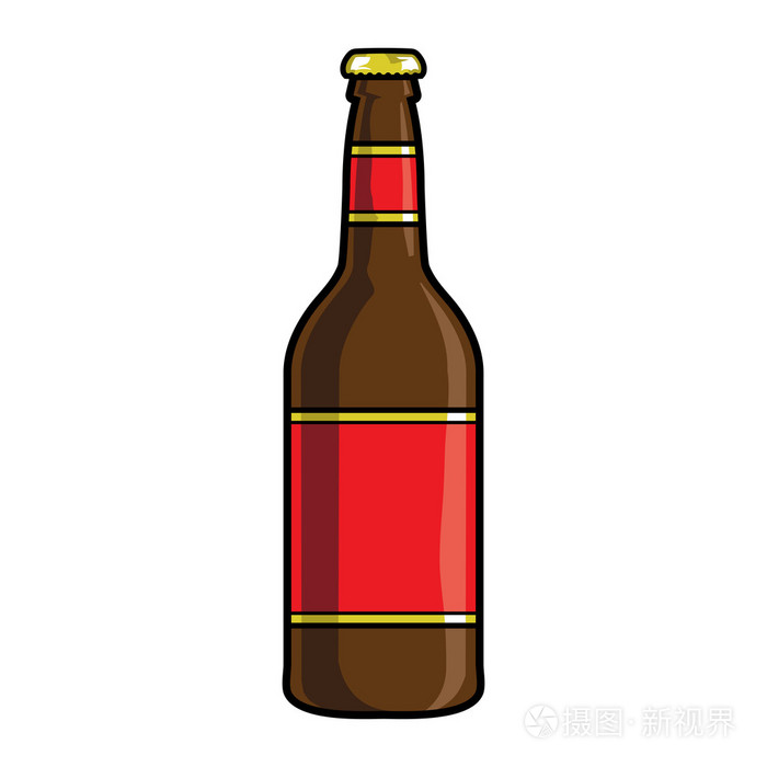 啤酒瓶矢量插画-正版商用图片1m2wxr-摄图新视界