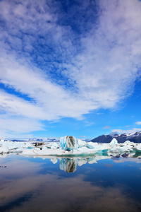 冰岛Vatnajokull冰川泻湖