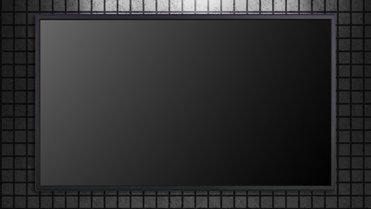 大型电视显示器上黑砖