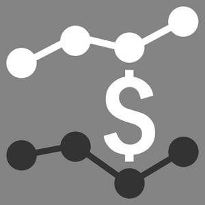 金融市场的趋势平面矢量图标图片