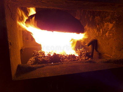 热的 行业 在室内 熔炉 地狱 火焰 壁炉 磨碎 爆炸 发光