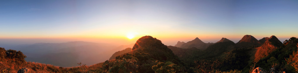 山高的全景