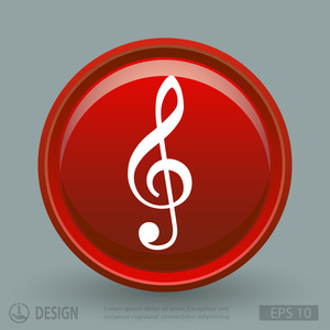 音乐关键平面设计图标