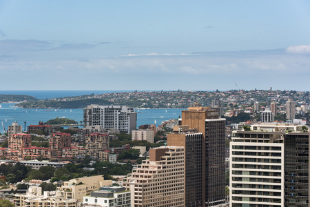 悉尼市和从高处湾图片