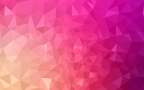 多色的粉红色 黄色多边形设计模式，三角形和梯度的折纸样式组成的