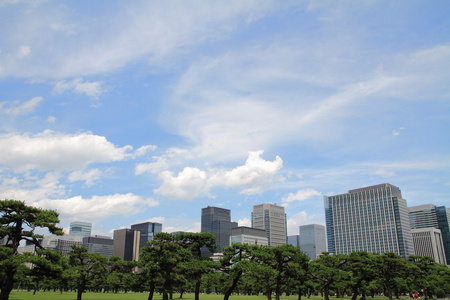 高层建筑在 Murunouchi，日本，东京