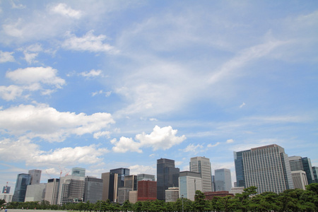 高层建筑在 Murunouchi，日本，东京