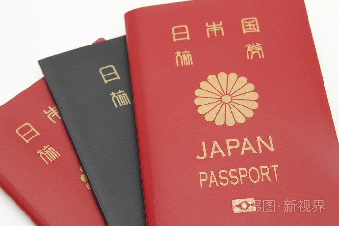 日本护照(红色和蓝色)