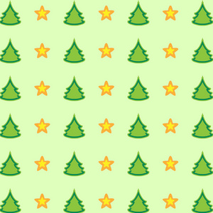无缝模式的圣诞树和星级矢量 Eps10 大供任何使用