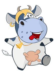 卡通可爱的奶牛