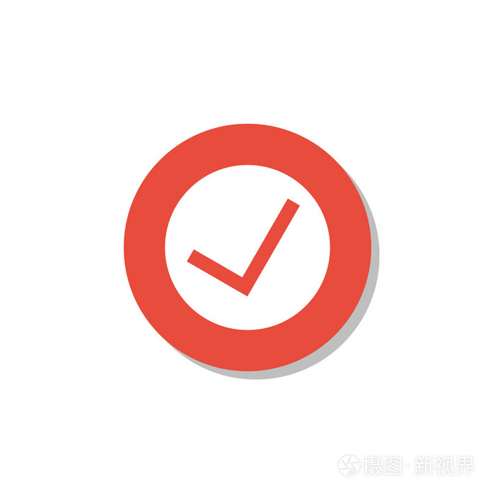 摄图新视界 插画 标志,符号 接受上白色背景 红色圆圈边界 白色 out