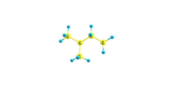 异戊烷分子结构上白色孤立