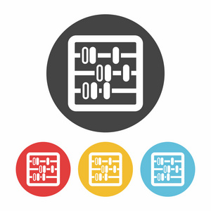 算盘图标平面设计黑色